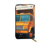 YYHWHJDE Portefeuille long en cuir de qualité avec inscription « I Love Garbage Trucks » - Conçu pour les filles et les femmes - Élégant - 19 x 10,5 cm, Noir , Taille unique