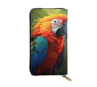 YYHWHJDE Portefeuille long en cuir de qualité avec motif perroquet tropical, conçu pour les filles et les femmes, élégant 19 x 10,5 cm, Noir , Taille unique