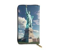 YYHWHJDE Portefeuille long en cuir de qualité avec motif Statue de la Liberté pour filles et femmes 19 x 10,5 cm, Noir , Taille unique