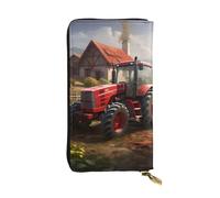 YYHWHJDE Portefeuille long en cuir de qualité avec motif tracteur de ferme conçu pour les filles et les femmes tendance 19 x 10,5 cm, Noir , Taille unique