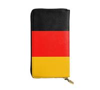 YYHWHJDE Portefeuille long en cuir de qualité imprimé drapeau de l'Allemagne pour filles et femmes tendance 19 x 10,5 cm, Noir , Taille unique
