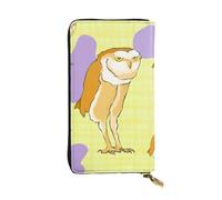 YYHWHJDE Portefeuille long en cuir imprimé hibou debout conçu pour les filles et les femmes tendance, élégant et personnalisé 19 x 10,5 cm, noir, taille unique, Noir , Taille unique