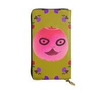 YYHWHJDE Portefeuille long en cuir imprimé pêche Funny Face conçu pour les filles et les femmes tendance, élégant et personnalisé 19 x 10,5 cm, noir, taille unique, Noir , Taille unique