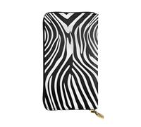 YYHWHJDE Portefeuille long en cuir imprimé zèbre conçu pour les filles et les femmes tendance, élégant et personnalisé 19 x 10,5 cm, noir, taille unique, Noir , Taille unique