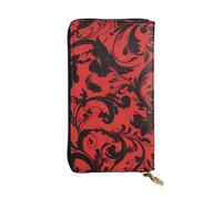 YYHWHJDE Portefeuille tendance en cuir de qualité avec image rouge et noire pour filles et femmes 19 x 10,5 cm, Noir , Taille unique