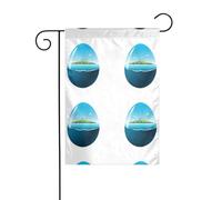 YYHWHJDE Poteau de drapeau de jardin avec motif « Put the Ocean in an egg » - Décoration de cour extérieure - 30,5 x 45,7 cm