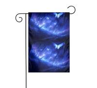 YYHWHJDE Poteau de drapeau de jardin avec queue lumineuse et papillons 30,5 x 45,7 cm