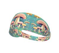 YYHWHJDE Pretty Little Mushrooms Bandeau de sport pour femme résistant à la transpiration Bande élastique