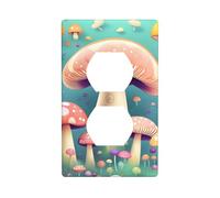 YYHWHJDE Pretty Little Mushrooms Panneau mural décoratif à double prise pour zones résidentielles et commerciales 11,4 x 7 cm