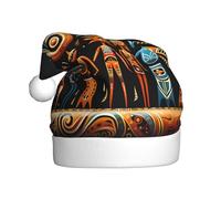 YYHWHJDE Primitive Totem Prints Chapeau de Noël doux et léger pour adulte