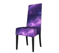 YYHWHJDE Purple River Of Stars Housse de protection pour chaise de salle à manger - Doux, confortable, infroissable, élastique, s'adapte à la plupart des chaises sans accoudoirs, violet