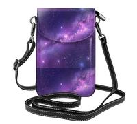 YYHWHJDE Purple River Of Stars Petit sac à bandoulière en cuir pour femme, imperméable et durable
