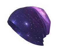 YYHWHJDE Purple River of Stars Picture Bonnet tricoté pour adulte, chapeau haricot décontracté, chapeau élastique sans bord, unisexe