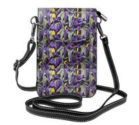 YYHWHJDE Purple Swallow Flying Prints Petit sac à bandoulière en cuir pour femme, imperméable et durable