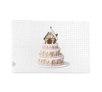 Yyhwhjde Puzzle de 1 000 pièces - Belle maison de gâteau - Puzzle en bois de qualité pour adultes et enfants - Puzzles amusants pour soulager le stress