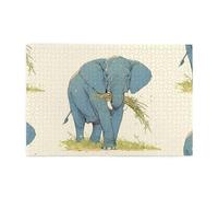 Yyhwhjde Puzzle de 1 000 pièces Éléphant ramassant des branches - Puzzles éducatifs intellectuels en bois - Puzzles amusants pour soulager le stress