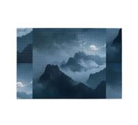 Yyhwhjde Puzzle de 1 000 pièces - Image du canyon brumeux - Puzzles éducatifs intellectuels en bois - Puzzles amusants pour soulager le stress