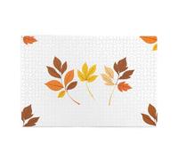 Yyhwhjde Puzzle de 1 000 pièces Motif feuilles d'automne éducatif intellectuel en bois Puzzles amusants pour soulager le stress