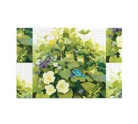 Yyhwhjde Puzzle de 1 000 pièces - Petite grenouille dans les fleurs et les plantes - Puzzles éducatifs en bois - Puzzles amusants pour soulager le stress