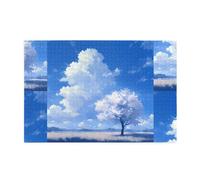 Yyhwhjde Puzzle de 1 000 pièces Yyhwhjde Blanche-Neige Nuage Arbre Image éducative intellectuelle, Puzzles amusants pour soulager le stress