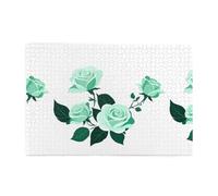 Yyhwhjde Puzzle de 1 000 pièces Yyhwhjde Jade Roses Imprimés Puzzle en bois de qualité pour adultes et enfants, puzzles amusants pour soulager le stress