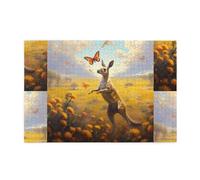 Yyhwhjde Puzzle de 1 000 pièces Yyhwhjde Koala Attraper Papillons Image éducative intellectuelle en bois Puzzles amusants pour soulager le stress