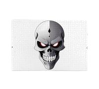 Yyhwhjde Puzzle de 1 000 pièces Yyhwhjde - Masque de crâne maléfique - Puzzle en bois de qualité pour adultes et enfants - Puzzles amusants pour soulager le stress