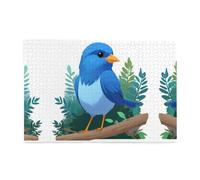 Yyhwhjde Puzzle de 1 000 pièces Yyhwhjde Oiseau bleu dans la forêt Puzzles éducatifs intellectuels en bois, puzzles amusants, jeu anti-stress