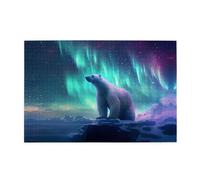 Yyhwhjde Puzzle de 1 000 pièces Yyhwhjde Ours polaire en bois éducatif pour soulager le stress