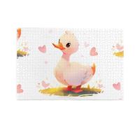 Yyhwhjde Puzzle de 1 000 pièces Yyhwhjde The Kind Little White Duck Picture Puzzle éducatif intellectuel en bois pour soulager le stress