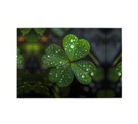Yyhwhjde Puzzle de 1 000 pièces Yyhwhjde Trèfle à trois feuilles éparpillé avec des gouttes d'eau - Puzzles éducatifs en bois intellectuels - Jeu amusant pour soulager le stress