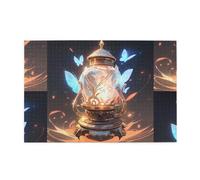 Yyhwhjde Puzzle de 1000 pièces Yyhwhjde Dreamy Butterfly Lampe à huile Image éducative intellectuelle en bois Puzzles amusants pour soulager le stress
