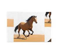 Yyhwhjde Puzzle de 1000 pièces Yyhwhjde Le cheval au galop dans le désert - Puzzles éducatifs en bois - Puzzles amusants pour soulager le stress