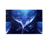 Yyhwhjde Puzzle de 1000 pièces Yyhwhjde Nager Diable Poisson Image éducative intellectuelle en bois Puzzles amusants pour soulager le stress