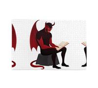 Yyhwhjde Puzzle de 1000 pièces Yyhwhjde The Reading Devil Prints Puzzles éducatifs intellectuels en bois, puzzles amusants, jeu anti-stress