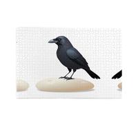 Yyhwhjde Puzzles de 1000 pièces Yyhwhjde Crow on The Pebble Prints Puzzles éducatifs intellectuels en bois Puzzles amusants Jeu anti-stress