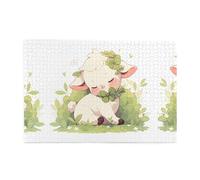 Yyhwhjde Puzzles de 1000 pièces Yyhwhjde The Timide Little Sheep Prints Puzzles éducatifs intellectuels en bois, puzzles amusants, jeu anti-stress