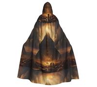 YYHWHJDE Pyramid under the sky Picture Cape à capuche pour adulte pour jeux de rôle, costumes et fêtes à thème