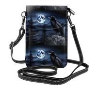 YYHWHJDE Raven In The Night Prints Petit sac à bandoulière en cuir pour femme, imperméable et durable