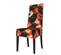 YYHWHJDE Ravens Housse de protection pour chaise de salle à manger - Doux, confortable, infroissable élastique, s'adapte à la plupart des chaises sans accoudoirs