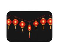 YYHWHJDE Red Lanterns Tapis de sol antidérapant et épais lavable pour salle de bain, chambre à coucher, 40,6 x 61 cm