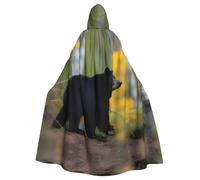 YYHWHJDE Rge and Small Black Bear Cape à capuche pour adulte sans fermeture éclair, confortable et durable pour les jeux de rôle