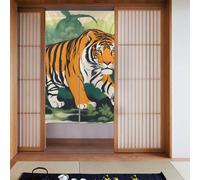 YYHWHJDE Rideau de porte imprimé tigre de la jungle - Pour cuisine, salle de bain, chambre - 86,4 x 142,2 cm