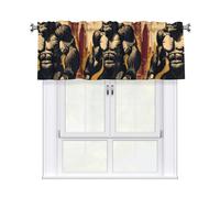 YYHWHJDE Rideau imprimé King Kong avec tringle courte, 137,2 x 45,7 cm pour fenêtres, cuisine, salle de bain, buanderie et studio, avec filtre de lumière