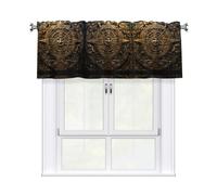 YYHWHJDE Rideaux courts avec tringle à cantonnière - 137,2 x 45,7 cm - Calendrier maya - Motif fin du monde - Pour cuisine, salle de bain, chambre à coucher, studio - S'adapte à la plupart des