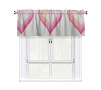 YYHWHJDE Rideaux courts avec tringle à cantonnière - 137,2 x 45,7 cm - Motif Big Love - Pour cuisine, salle de bain, chambre à coucher, studio - S'adapte à la plupart des tringles à rideaux standard