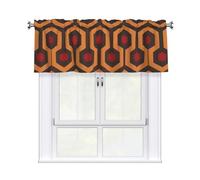 YYHWHJDE Rideaux courts avec tringle à cantonnière - 137,2 x 45,7 cm - Motif brillant - Pour cuisine, salle de bain, chambre à coucher, studio - S'adapte à la plupart des tringles à rideaux standard