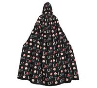 YYHWHJDE Rose is saying I love you Cape à capuche pour adulte Imprimé Halloween pour fêtes et événements costumés