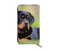 YYHWHJDE Rottweiler Portefeuille long en cuir avec impression papier peint Conçu pour les filles et les femmes tendance, élégant et personnalisé 19 x 10,5 cm, noir, taille unique, Noir , Taille unique