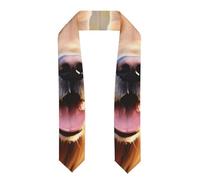 YYHWHJDE Ruban châle aplati pour remise de diplôme avec jolis imprimés de chien Golden Retriever - Étole en satin pour cérémonie de remise de diplôme, cadeau pour fils, filles, amis et sœurs, Aplati